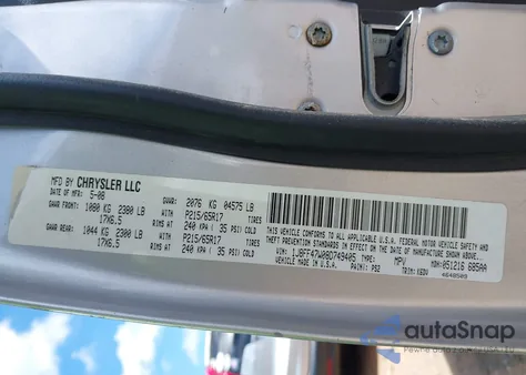 2008 Jeep Compass Sport z USA, uszkodzony, nr VIN 1J8FF47W08D749405